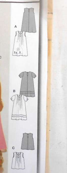 BURDA 9885 GIRLS DRESS & TOP SIZES 2-6 YEARS COMPLETE-CUT TO 6 YEARS-ZIPLOC