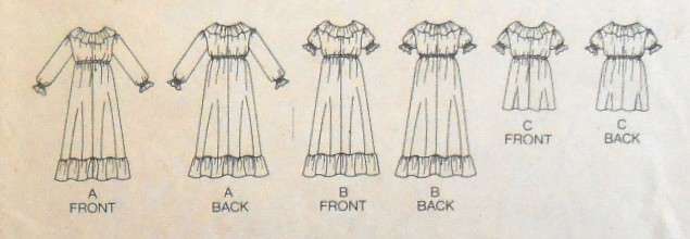 BUTTERICK 3119 GIRLS DRESS SIZE 6X YEARS COMPLETE
