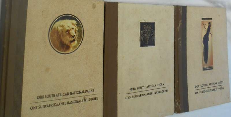 OUR SOUTH AFRICAN FLORA+BIRDS+NATIONAL PARKS- 3 CIGARETTE ALBUMS WITH ALL CARDS