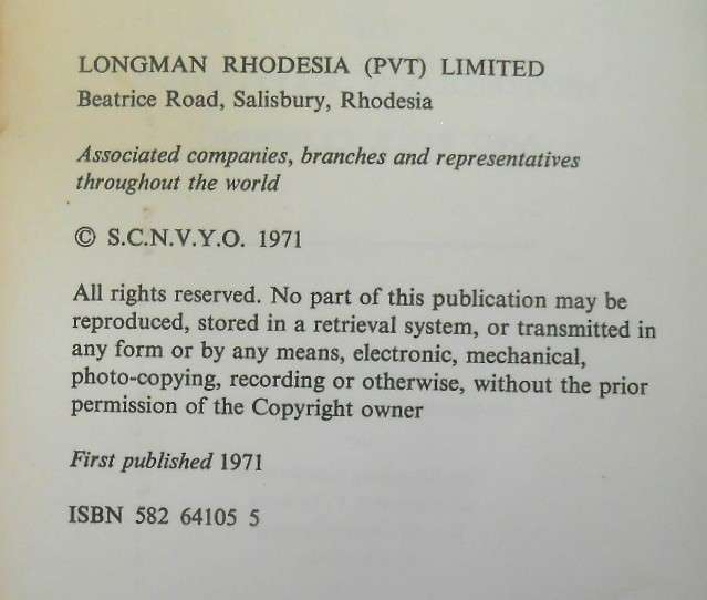 THE BUNDU BOOK 4 OF METEOROLOGY, ROCK CLIMBING AND WAY FINDING FIRST ISSUE 1971-LONGMANS RHODESIA