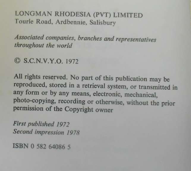 THE BUNDU BOOK 5 OF MAMMALS, REPTILES AND BEES SECOND IMPRESSION 1978-LONGMANS RHODESIA