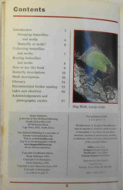 SASOL FIRST FIELD GUIDE TO BUTERFLIES & MOTHS OF SOUTHERN AFRICA-STRUIK 1999