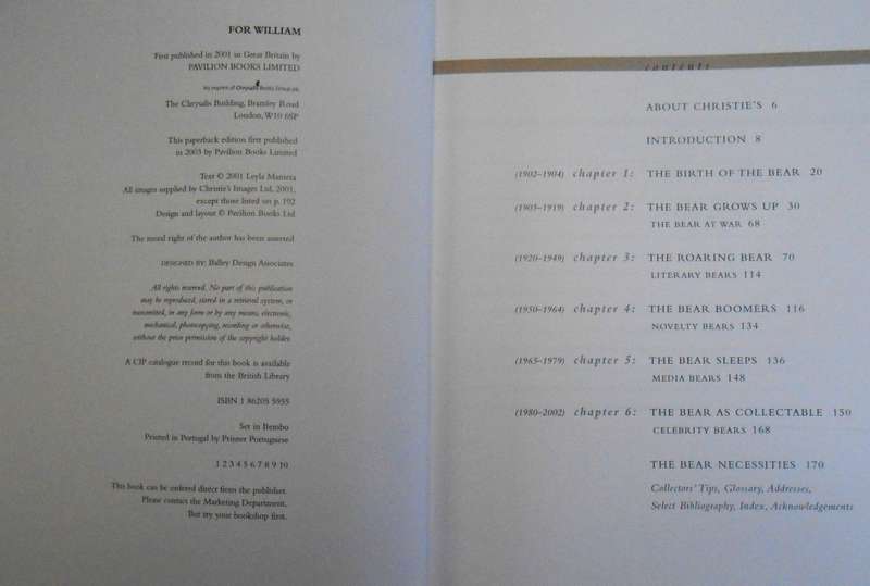 CHRISTIE'S CENTURY OF TEDDY BEARS BY LEYLA MANERA- 2003 PAVILLION BOOKS-196 PAGES