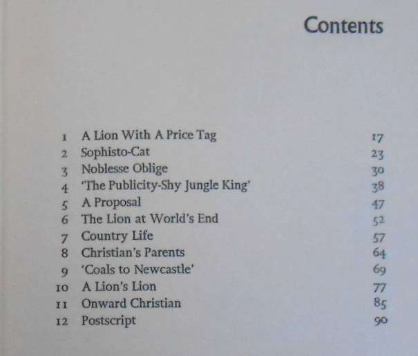 A LION CALLED CHRISTIAN-ANTHONY BOURKE & JOHN RENDALL-1971-100 PAGE HARDCOVER WITH DUST JACKET