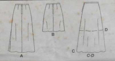 McCALLS 2029 SKIRT IN 2 LENGTHS SIZE 14-16-18 COMPLETE-PART CUT