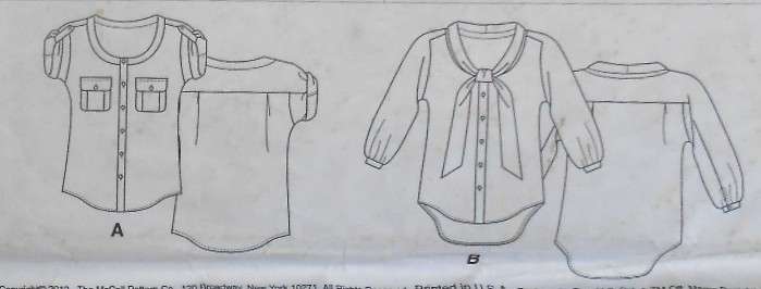 McCALLS M6512 SET OF BLOUSES SIZE 12-14-16-18 COMPLETE-UNCUT-F/FOLDED