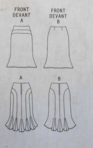 BUTTERICK B4859 LINED A-LINE SKIRTS SIZE 6-8-10-12 COMPLETE-UNCUT-F/FOLDED
