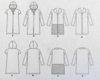 BUTTERICK B6394 LADIES COAT SIZE XS-S-M (4-14) COMPLETE-UNCUT-F/FOLDED