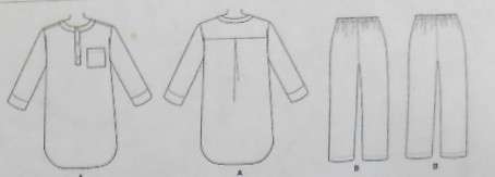 BUTTERICK B6429 UNISEX ADULT+KIDS TUNIC & PANTS SIZE 3-12 YEARS +34-48" COMPLETE-CUT TO L (42-44")