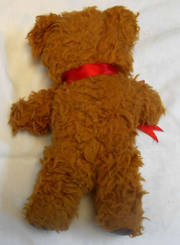 CUTE VINTAGE RUDOLF TEDDY BEAR WITH REXINE PAWS MADE IN JOHANNESBURG 1960'S