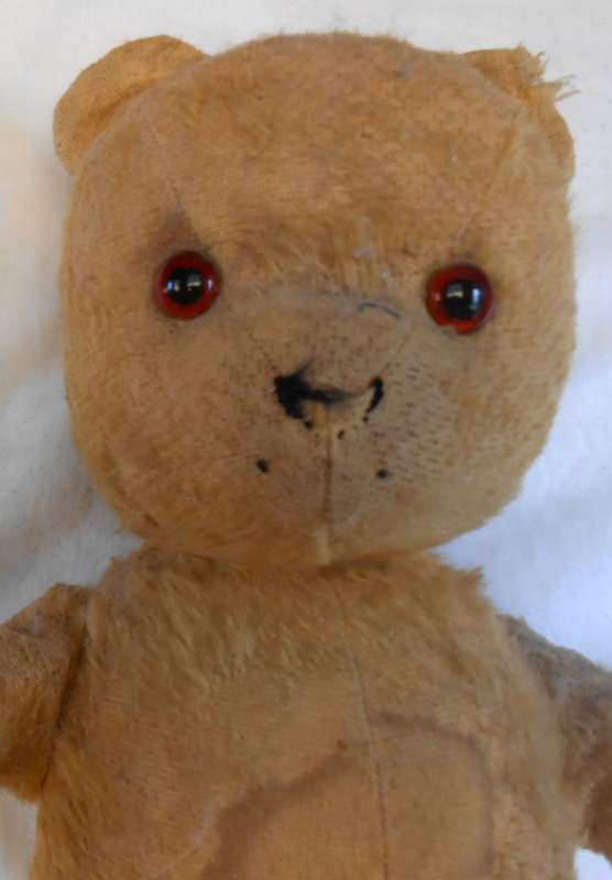 1950'S LOVEABLE VINTAGE ARK TEDDY BEAR WITH REXINE PAWS MADE IN DURBAN