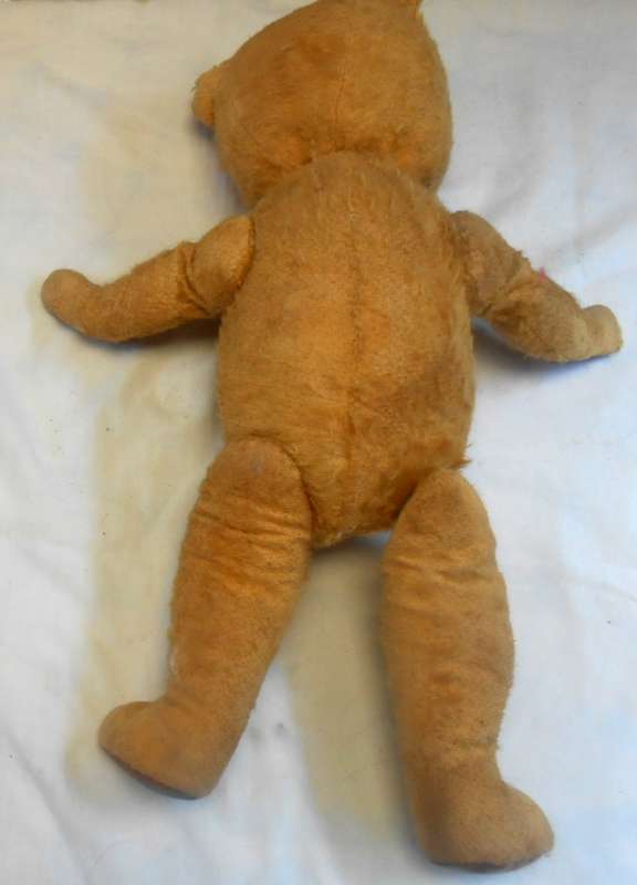 1950'S LOVEABLE VINTAGE ARK TEDDY BEAR WITH REXINE PAWS MADE IN DURBAN