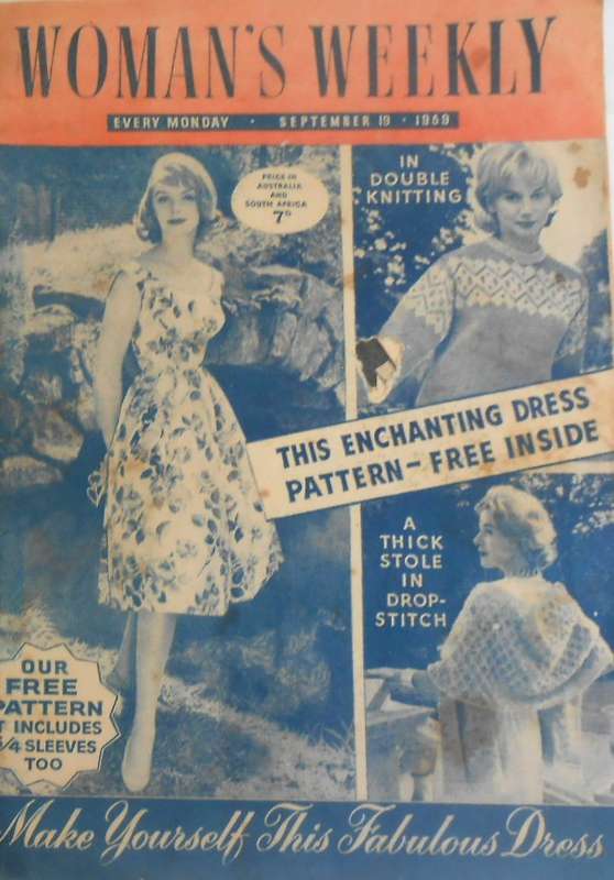 WOMAN'S WEEKLY - SEPTEMBER 19TH 1959 WITH KNITTING PATTERNS