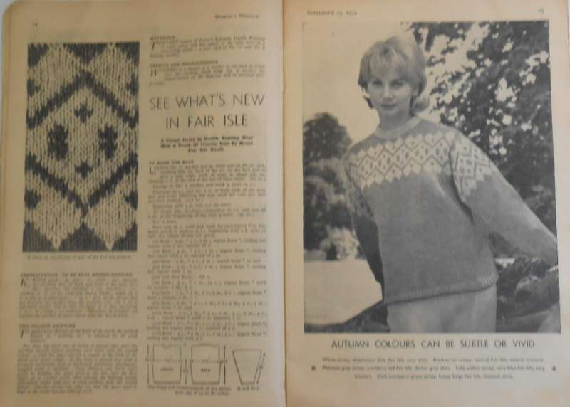 WOMAN'S WEEKLY - SEPTEMBER 19TH 1959 WITH KNITTING PATTERNS