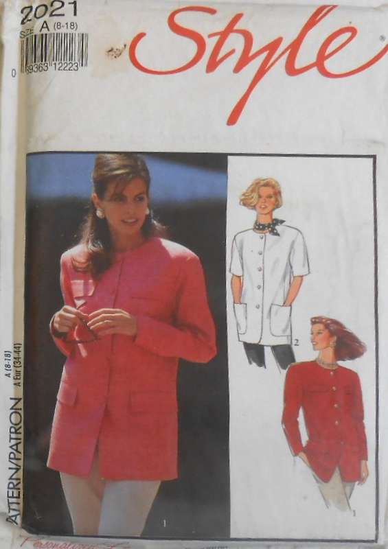 STYLE 2021 LINED JACKETS SIZE 8-18-COMPLETE-UNCUT-F/FOLDED
