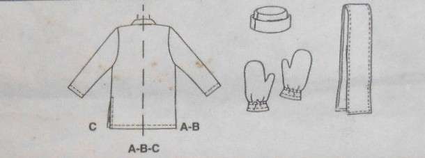McCALLS 2956 UNLINED JACKET-HAT-SCARF-MITTENS SIZE L-XL-XXL (16-26)-COMPLETE-UNCUT-F/FOLDED