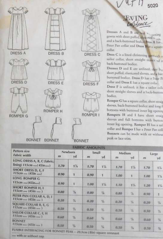 SEWING WITH CONFIDENCE PATTERN 20 - BABY CLOTHES SIZE NEW BORN-LARGE-COMPLETE-UNCUT-F/FOLDED