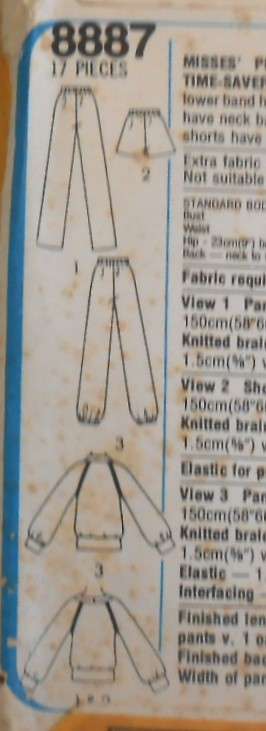 SIMPLICITY 8887 TRACKSUIT PULLOVER TOP-PANTS-SHORTS-JACKET SIZE 8-10-12 COMPLETE-UNCUT-F/FOLDED