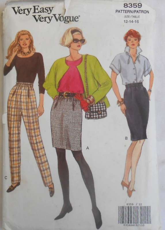 VOGUE 8358 SKIRT ONLY SIZE 12-14-16 COMPLETE-UNCUT
