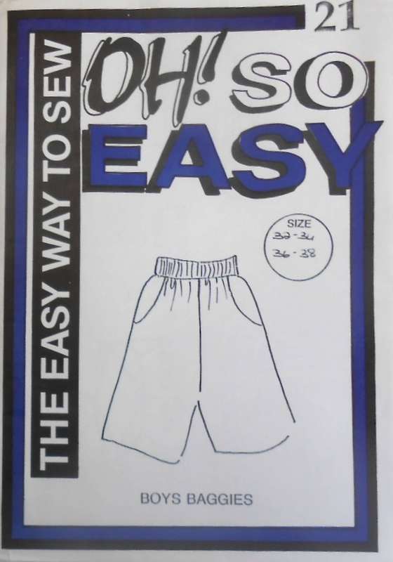 OH! SO EASY-21 BOYS BAGGIES SIZE 32-34-36-38-COMPLETE