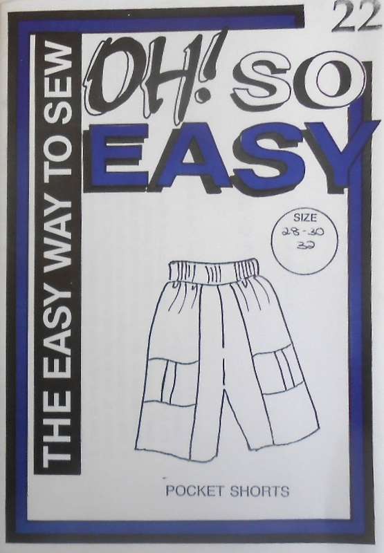OH! SO EASY-22 POCKET SHORTS SIZE 28-30-32-COMPLETE-UNCUT-F/FOLDED