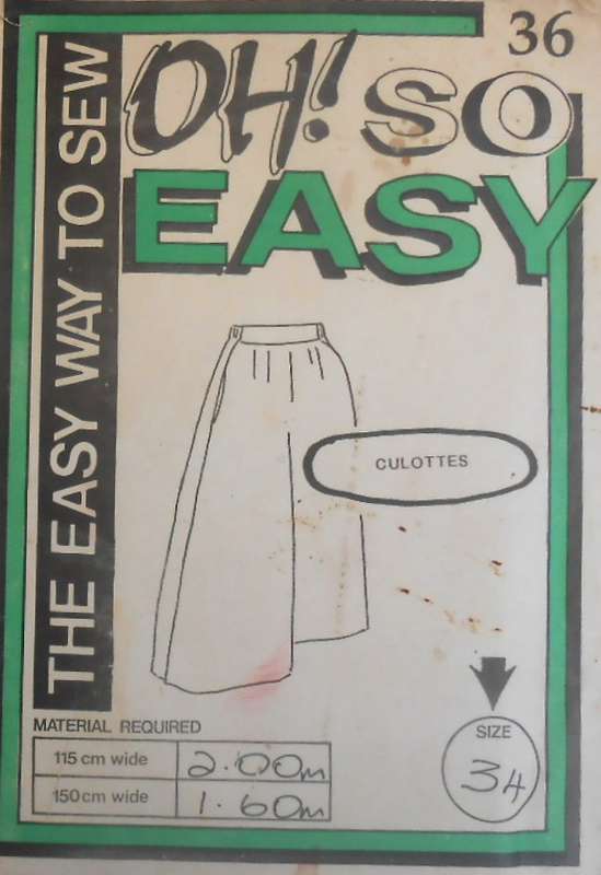 OH! SO EASY-36 CULOTTES SIZE 34 COMPLETE