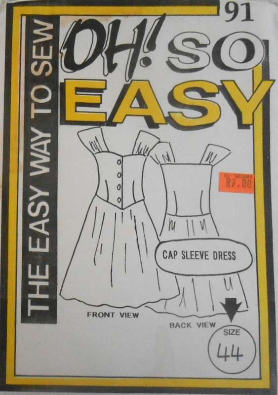 OH! SO EASY-91 CAP SLEEVE DRESS SIZE 44- COMPLETE