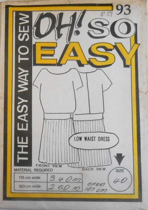 OH! SO EASY-93 LOW WAIST DRESS SIZE 40- COMPLETE