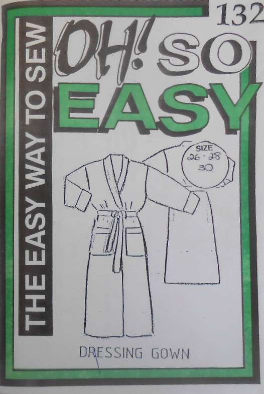 OH! SO EASY-132 DRESSING GOWN SIZE 26-28-30 COMPLETE-UNCUT-F/FOLDED