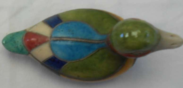 South African Raku smaller Duck figurine