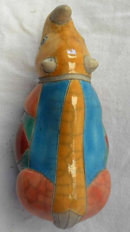 South African Raku Small Rhino figurine with single horn