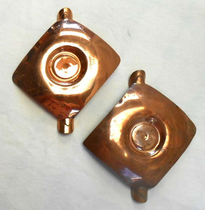 Pair of Copper Rhodesia & Nyasaland Ashtrays