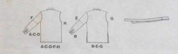 McCALLS  9195 SHIRT & TIE BELT SIZE XL-XXL (20-26) COMPLETE CUT TO XL (20-22)
