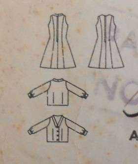 VINTAGE BUTTERICK 3456 GIRLS DRESS-PINAFORE-BLOUSE SIZE 4 YEARS-BREAST 23 COMPLETE