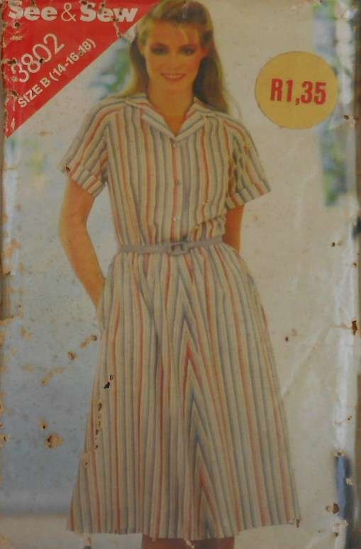BUTTERICK 3802 DRESS SIZE 14-16-18 COMPLETE