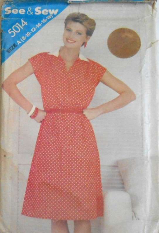 BUTTERICK 5014 LOOSE FITTING DRESS SIZE 8-10-12-14-16-18 COMPLETE