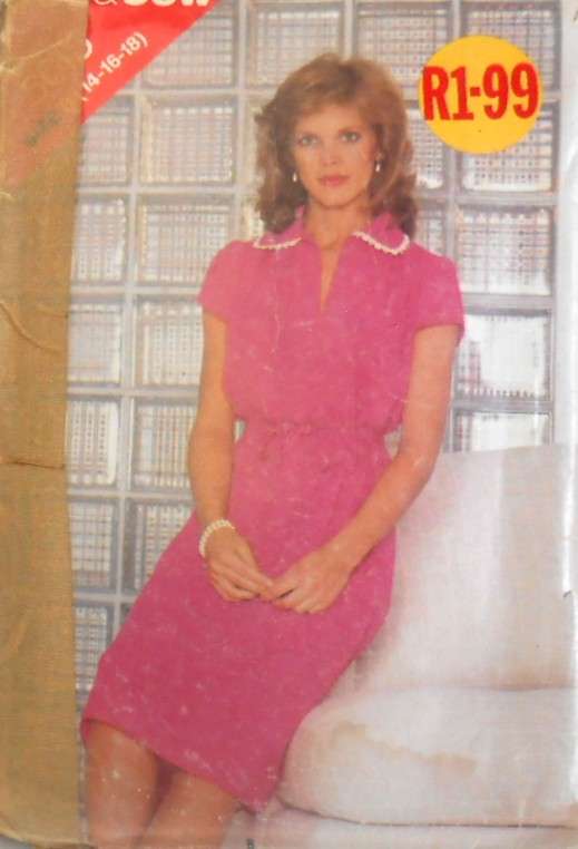 BUTTERICK 5015 LOOSE FITTING DRESS & BELT SIZE 14-16-18 COMPLETE