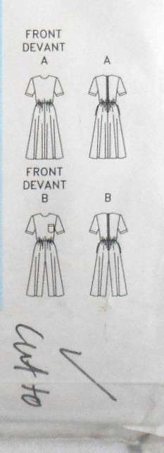 BUTTERICK 5360 DRESS & CULOTTE DRESS SIZE 12-14-16-COMPLETE-CUT TO 14 ZIPLOC