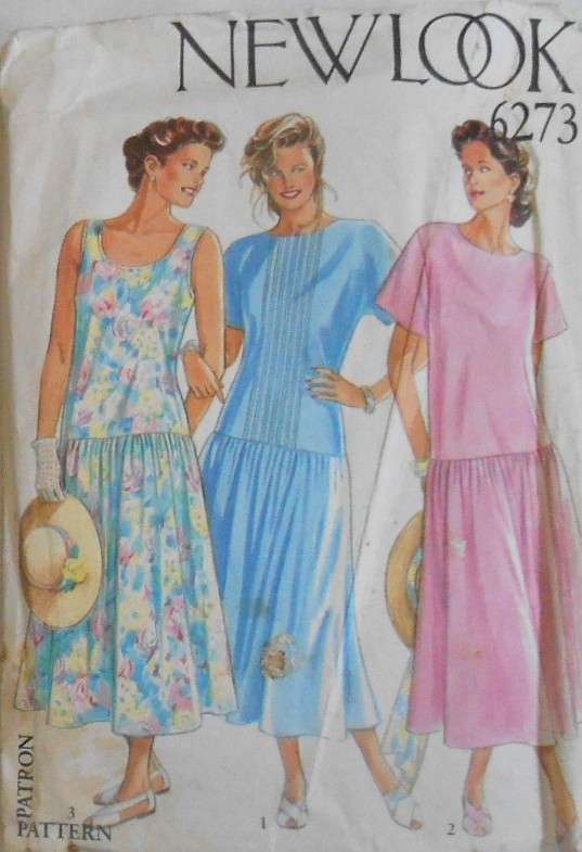 NEW LOOK PATTERNS 6273 HIPSTER DRESS SIZE 8-18 COMPLETE-CUT TO 16-PG 1-2 INSTRUCTIONS NOT SUPPLIED