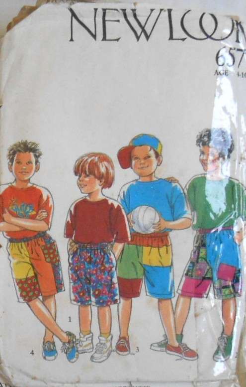 NEW LOOK PATTERNS 6571 KIDS SHORT BAGGIES ONLY SIZE 4-10 YEARS ONLY SHORT BAGGIES SUPPLIED