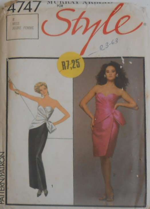 STYLE 4747 STUNNING LINED DRESS IN 2 LENGTHS SIZE 8 COMPLETE