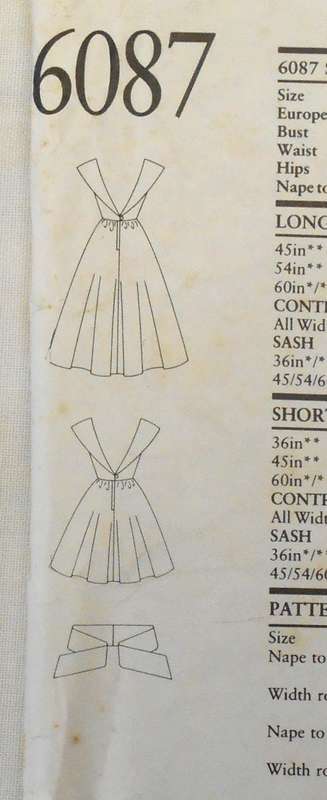 NEW LOOK PATTERNS 6087 DRESS WITH CONTRACT COLLAR AND BACK V SHAPE SIZE 8-18 COMPLETE-UNCUT-F/FOLDED