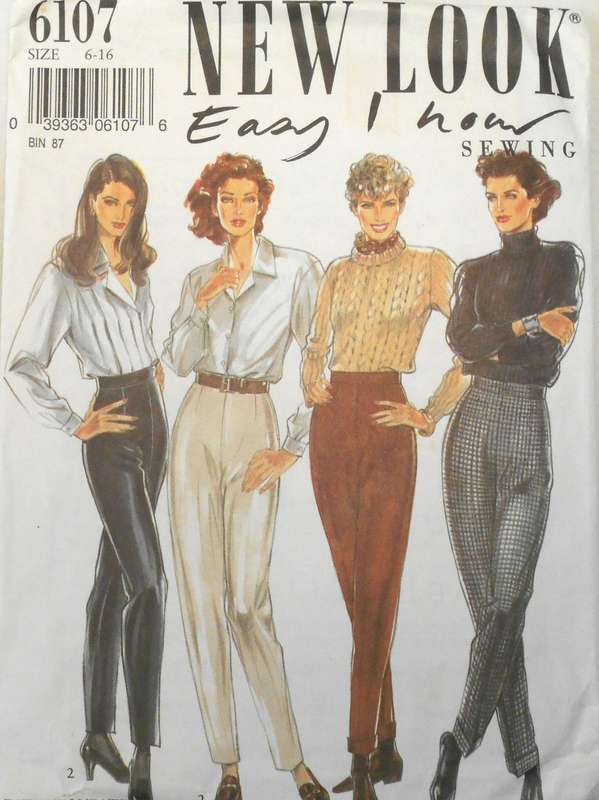 NEW LOOK PATTERNS 6107 PANTS SIZE 6-16 COMPLETE CUT TO 12