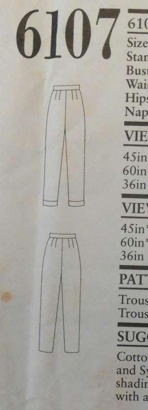 NEW LOOK PATTERNS 6107 PANTS SIZE 6-16 COMPLETE CUT TO 12
