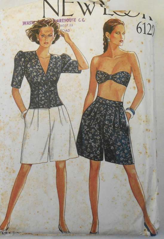 NEW LOOK PATTERNS 6120 TOP, BRA & SHORTS SIZE 8-18 COMPLETE CUT TO 18