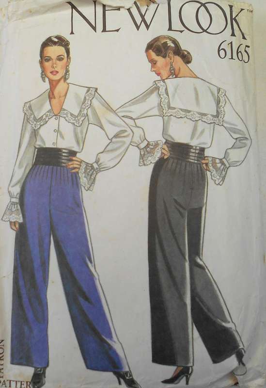 NEW LOOK PATTERNS 6165 PANTS SIZE 8-18 NO BLOUSE PATTERN SUPPLIED NO SEWING INS