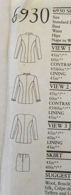 NEW LOOK PATTERNS 6930 PANELLED JACKET & SKIRT SIZE 8-18 COMPLETE-UNCUT-F/FOLDED