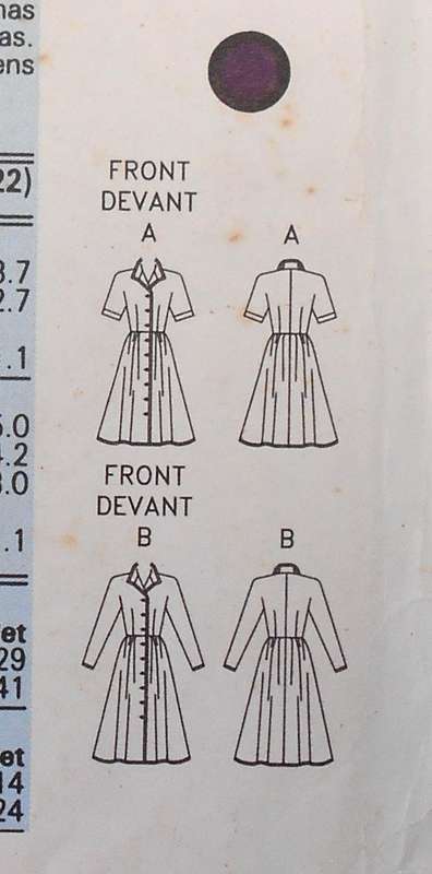 VOGUE 7715 DRESS WITH FITTED BODICE AND FRONT BUTTONED SIZE 12-14-16 COMPLETE-UNCUT-F/FOLDED