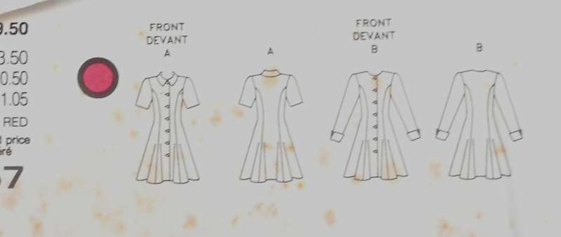 VOGUE 8157 FITTED & FLARED FRONT BUTTON DRESS SIZE 14-16-18 COMPLETE-UNCUT-F/FOLDED