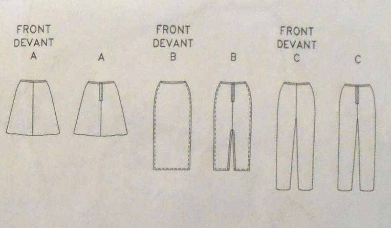 VOGUE 9465 PANTS & SKIRTS SIZE 12-14-16 COMPLETE-CUT TO 16